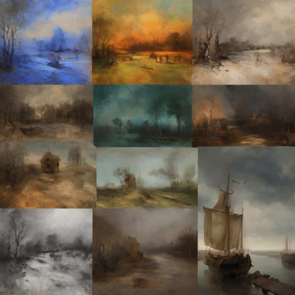 Φωτογραφία με αφηρημένα τοπία και έργα τέχνης που επηρέασαν την τέχνη του σήμερα.